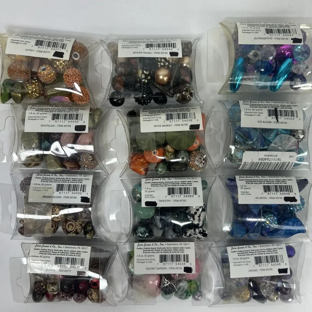 Lot Jesse James Inspiration Boho Focal Craft Beads Jewelry Making Orchid Blue
